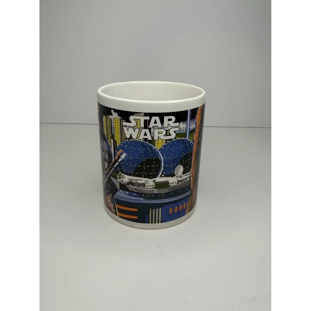 Vintage Star Wars coffee cup, Han Solo,  Chewbacca, Lando,‎ Empire Strikes Back